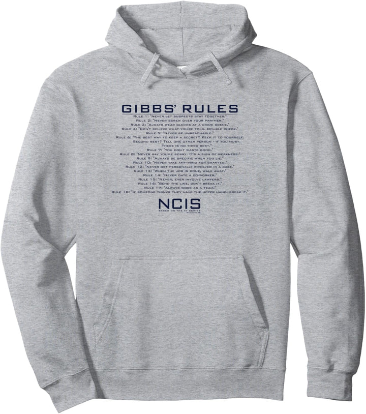 NCIS Gibbs Rules Pullover Hoodie
