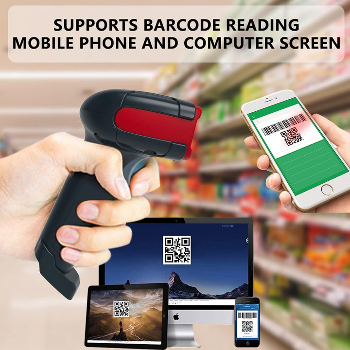 LENVII Kabelgebundener 2D Barcode Scanner-Handheld 1D QR Barcode Scanner USB Barcode Lesegerät Unter