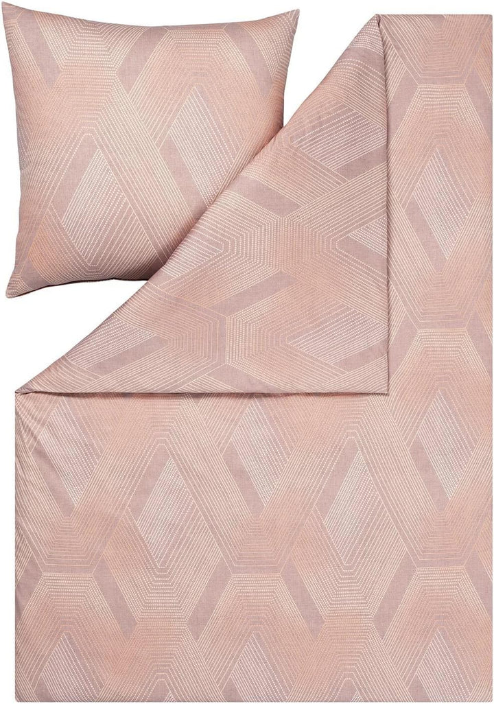 ESTELLA Mako Interlock Jersey Bettwäsche Quinn Altrosa 1 Bettbezug 155 x 220 cm + 1 Kissenbezug 80 x