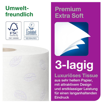 Tork 110255 extra weiches Mini Jumbo Toilettenpapier in Premium Qualität für das Tork T2 Mini Jumbo