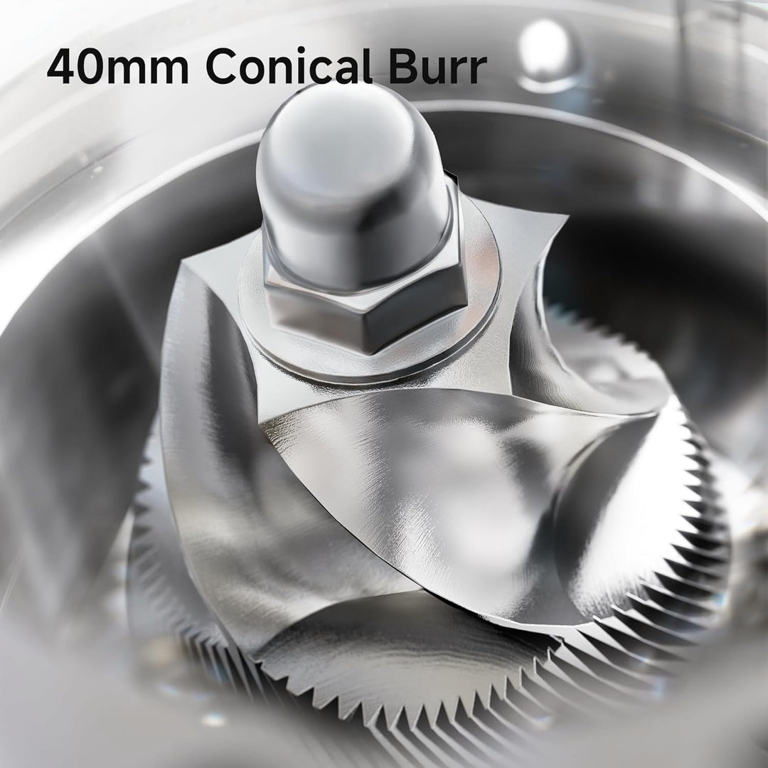 HIBREW G7 Espressomühle mit Kegelsenker, magnetischer Messbecher, Metallgehäuse, 48 Mahlstufen - für
