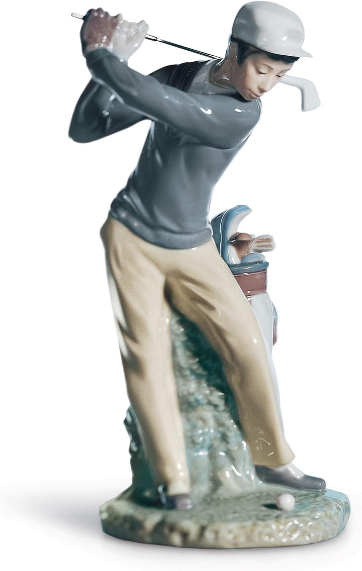 LLADRÓ Figur Golfspieler. Golfspieler. Porzellan.