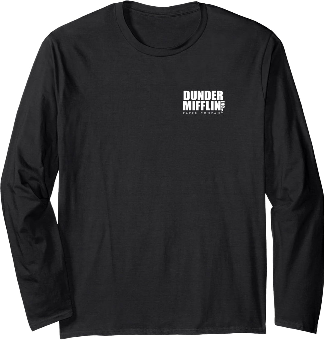 The Office Dunder Mifflin Logo linke Brust und Rücken Langarmshirt