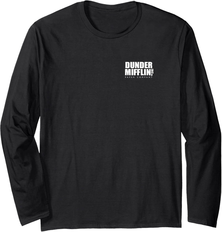 The Office Dunder Mifflin Logo linke Brust und Rücken Langarmshirt