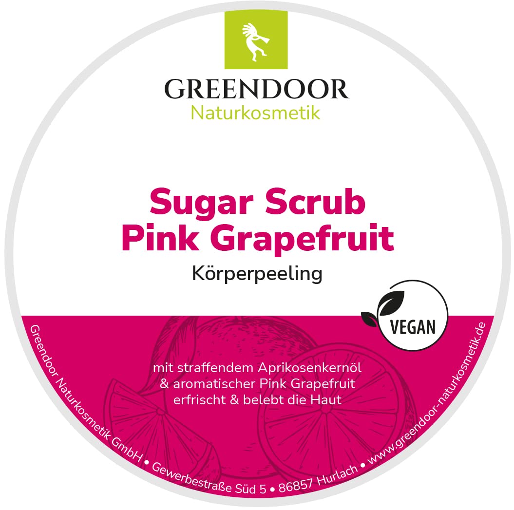 GREENDOOR Körperpeeling SPARSET Sugar Scrub FRUCHT 690g, 3 Zuckerpeeling, natürlich ohne Mikroplasti