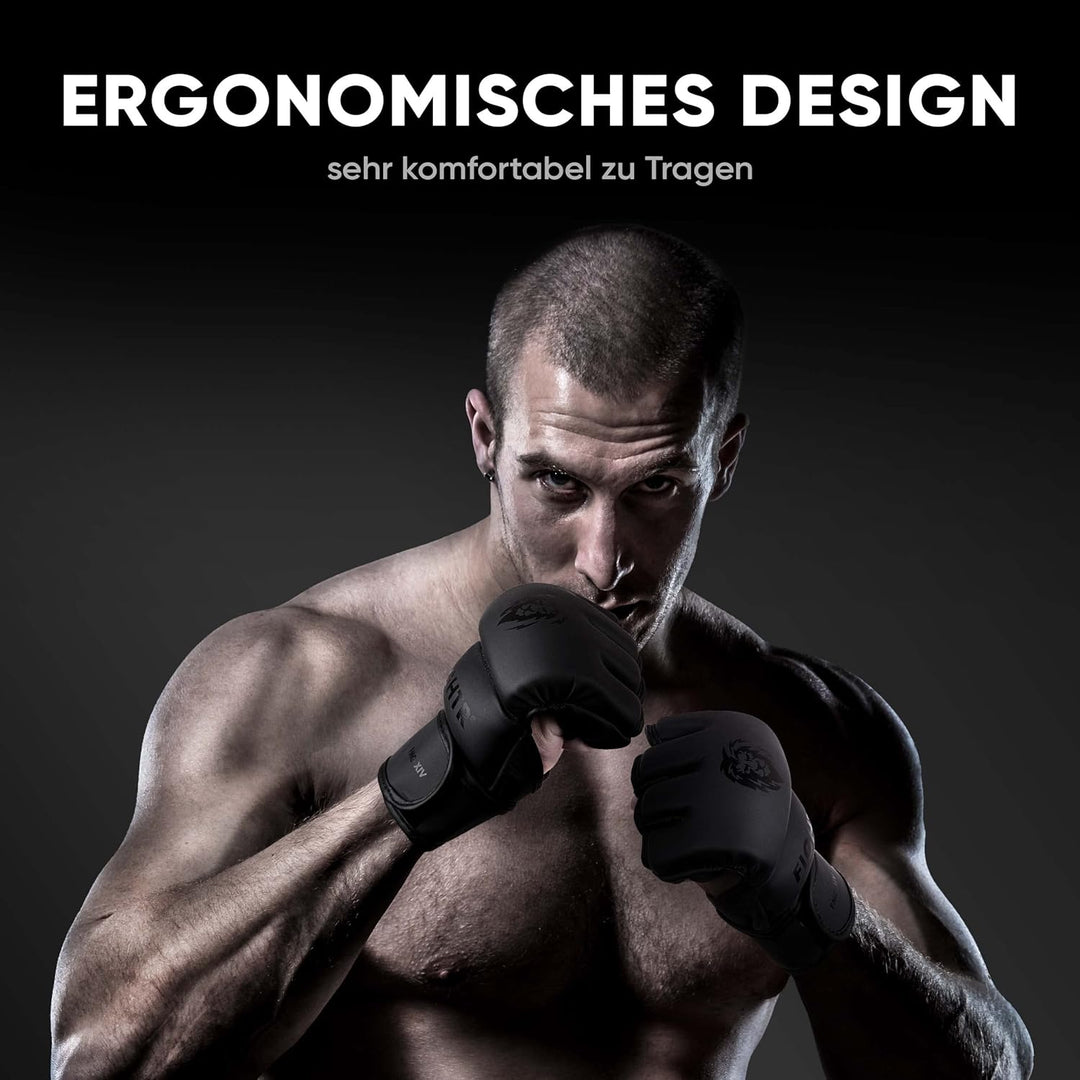 FIGHTR® Profi MMA Handschuhe für Grappling Sparring Training, Kickboxen Kampfsport Muay Thai Boxsack
