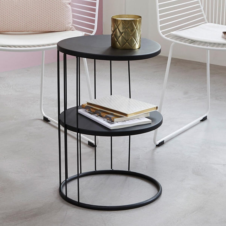 Beistelltisch Kobu schwarz - Schwarz - Atmosphera créateur d'intérieur cm Schwarz, cm Schwarz