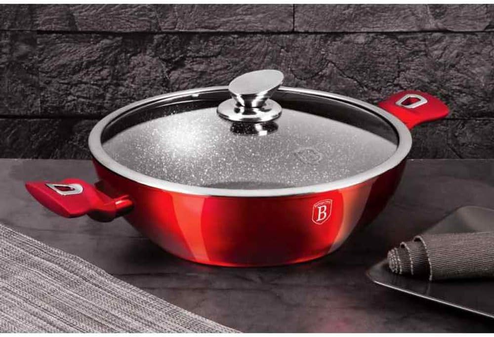 Berlinger Haus - BH/7110 - Wok mit Cover, 30 cm, Bordeaux Edition Online Metallic
