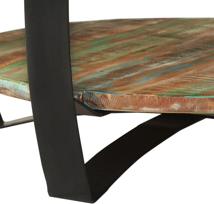 vidaXL Massivholz Couchtisch Ablage Beistelltisch Kaffeetisch Wohnzimmertisch recyceltes Massivholz,
