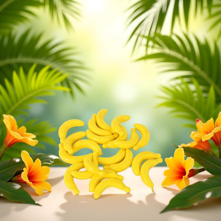 Mini-Bananen-Frucht, künstliche Bananen-Requisiten, Kunststoff-Schaumstoff, Gemüse, Obst als Party-O
