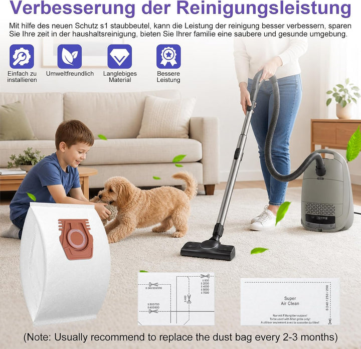 Staubbeutel für Miele TU Guard L1/ Guard S1/ CO Guard M1 Series Staubsauger