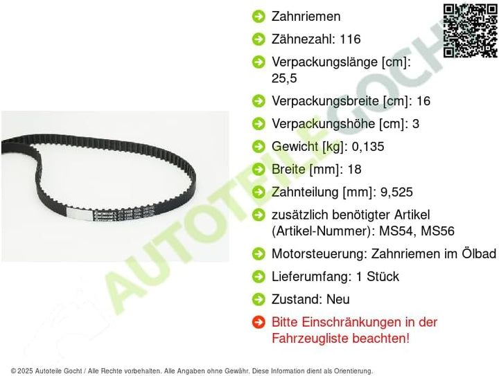 Contitech CT1189 Zahnriemen