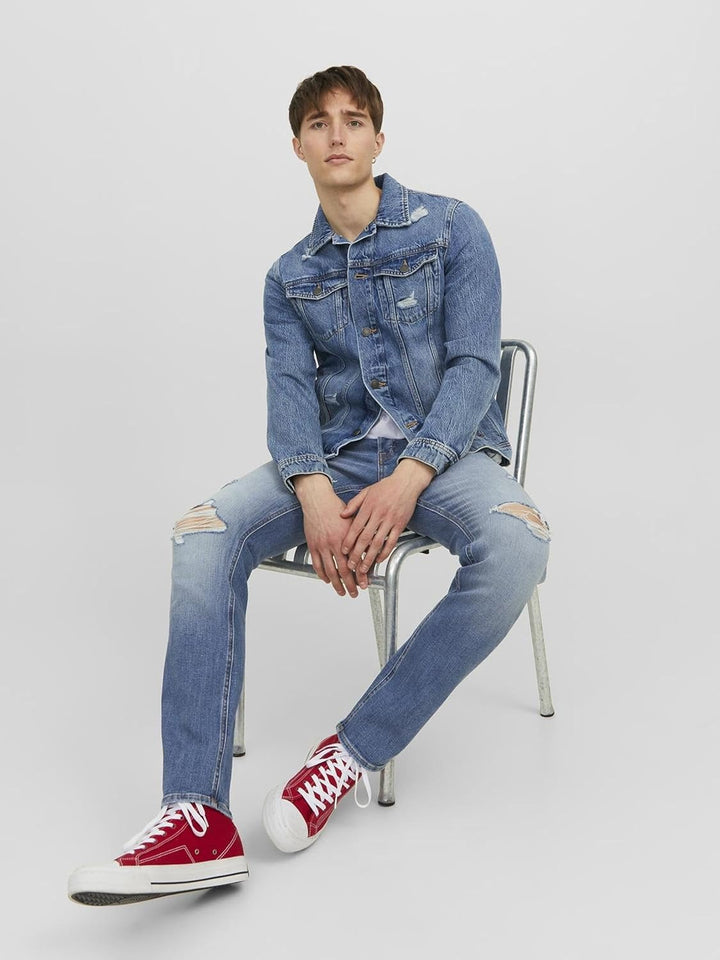 JACK & JONES Male Slim Fit Jeans JJIGLENN JJORIGINAL SBD 619 NOOS Slim Fit Jeans 36W / 32L Blue Deni