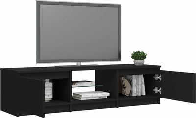 Tidyard TV Schrank mit LED-Leuchten Lowboard Sideboard TV-Möbel Fernsehschrank Fernsehtisch TV Möbel