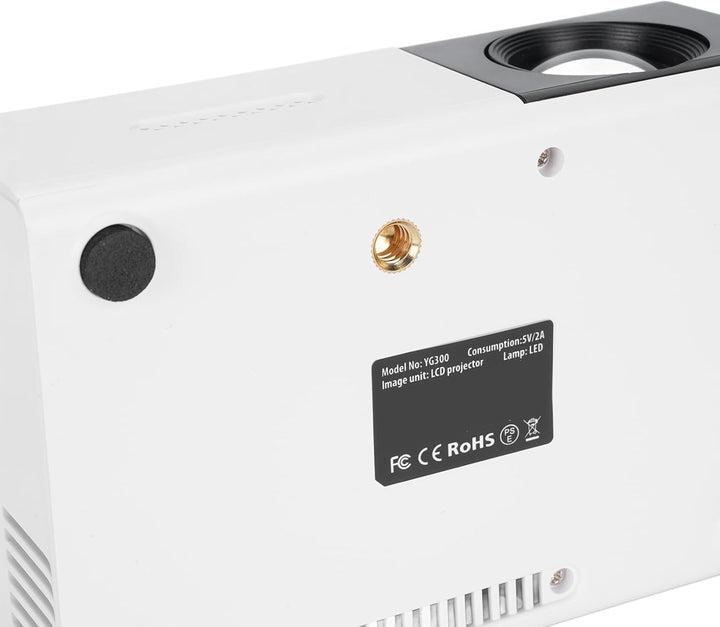 Projector, 1080p HD Tragbarer Filmprojektor, Smart Home Projector mit HDMI, USB, 3.5 Sound -Schnitts