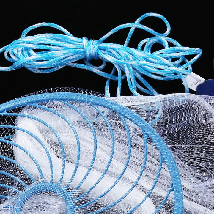 Wurfnetz Zum Fischen, Tragbares Fischernetz, Nylon Mesh Fischnetz zum Fangen von Angelnetz Angelzube