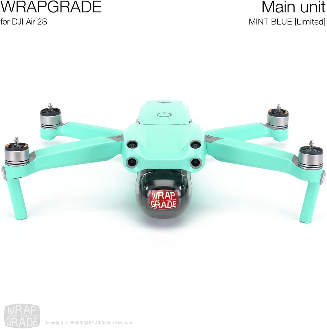 Wrapgrade Main Unit Skin kompatibel mit DJI Air 2S (Mint Blue), Mint Blue