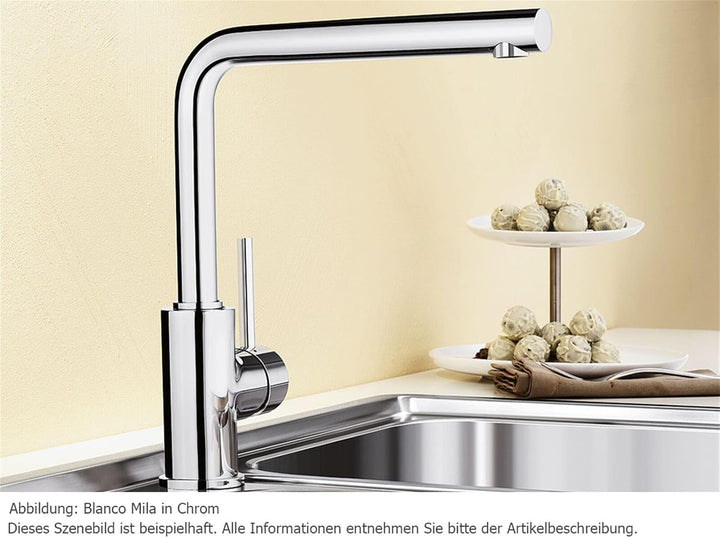 BLANCO MILA chrom | Hochdruck | Rückflussverhinderer | Keramik Kartusche | Gesicherte Wasserqualität