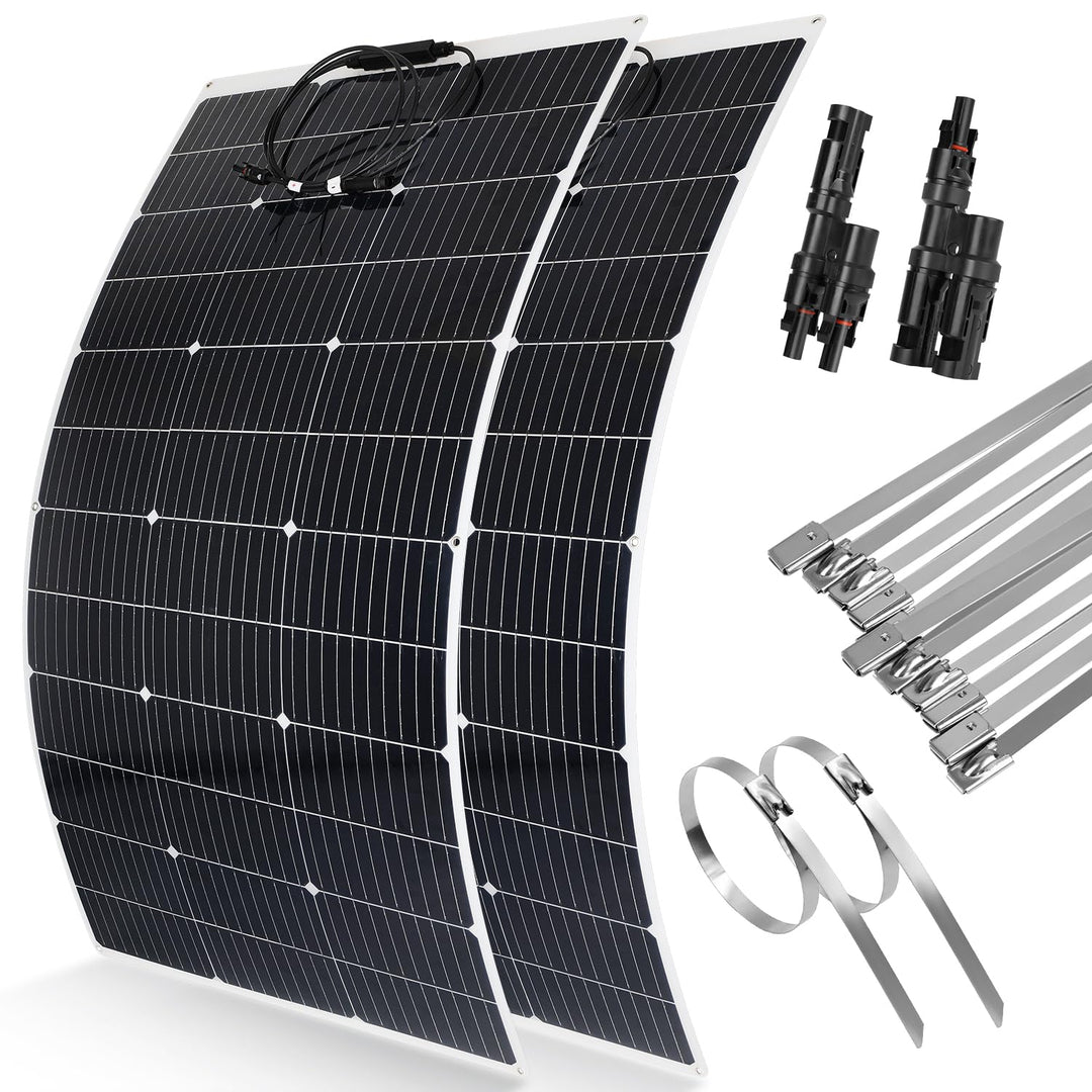 【240W 12V Flexible Solarmodule】DERUXI 2x120W Solarpanel Camping 12V: 120W*2pcs Flexibles Solar Panel