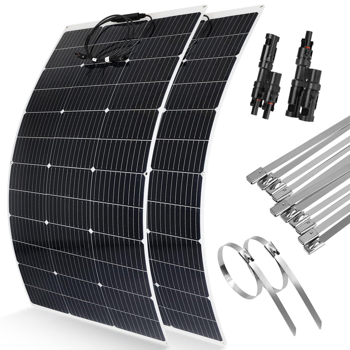 【240W 12V Flexible Solarmodule】DERUXI 2x120W Solarpanel Camping 12V: 120W*2pcs Flexibles Solar Panel