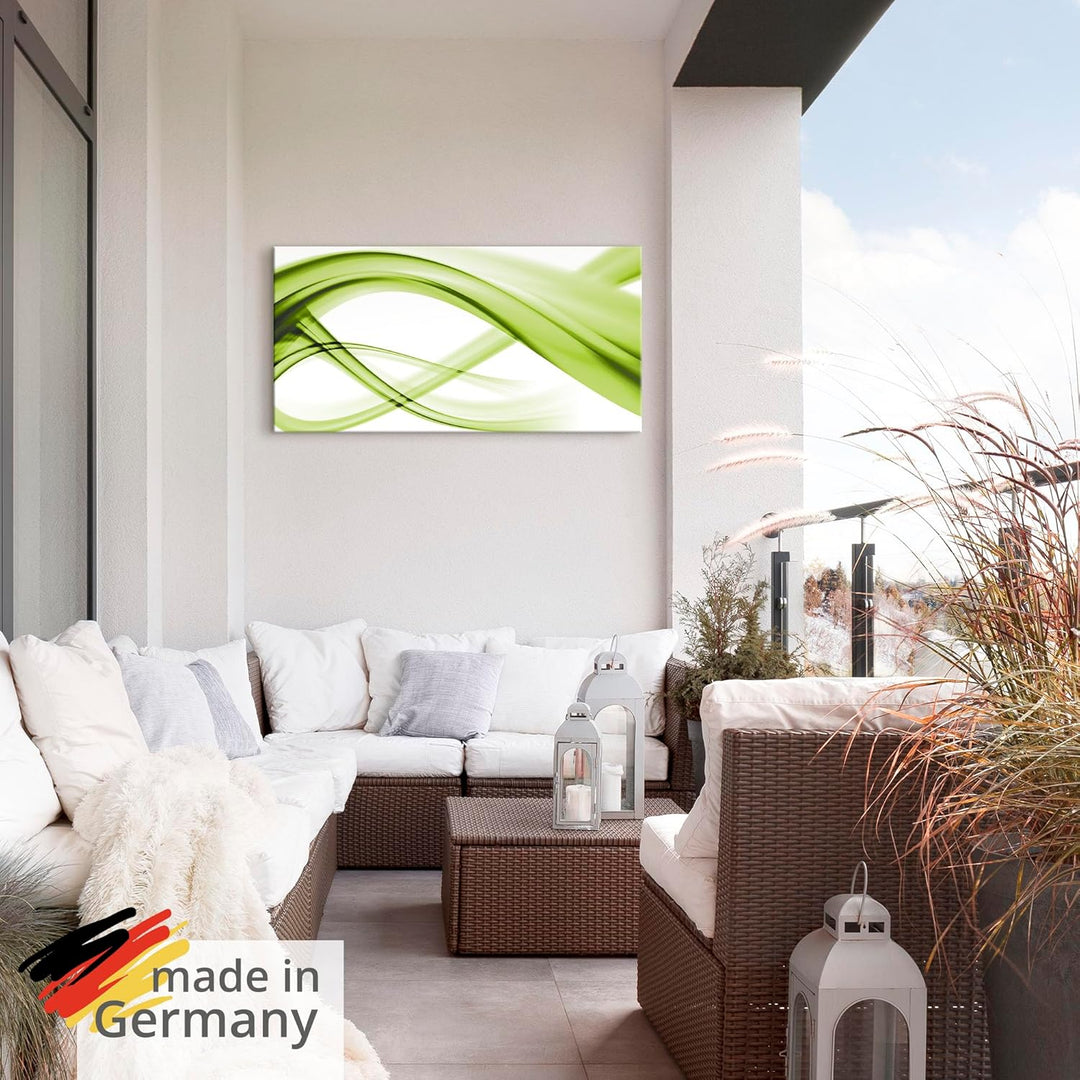 Artland Wandbild Alu für Innen & Outdoor Metall Bild 60x30 cm Abstrakte Kunst Welle Rauch Abstrakt M
