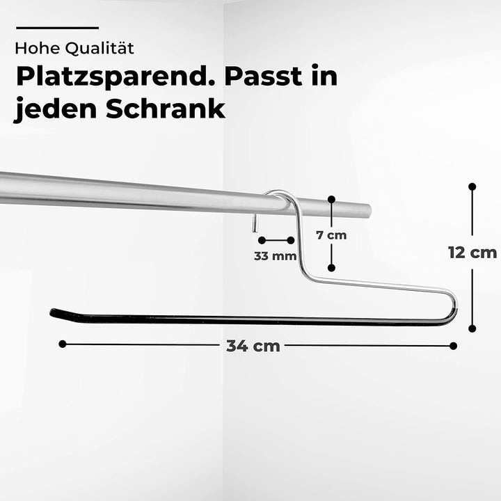 Hosenbügel Metall platzsparend &amp; rutschfest 10 Stück Kleiderbügel für Hosen aller Grössen Hosenkleid