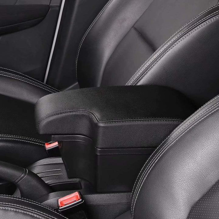 für Juke Armlehnen Doppelschicht Consoles Armlehne Box Auto Aufbewahrungsbox Alles schwarz, Alles sc