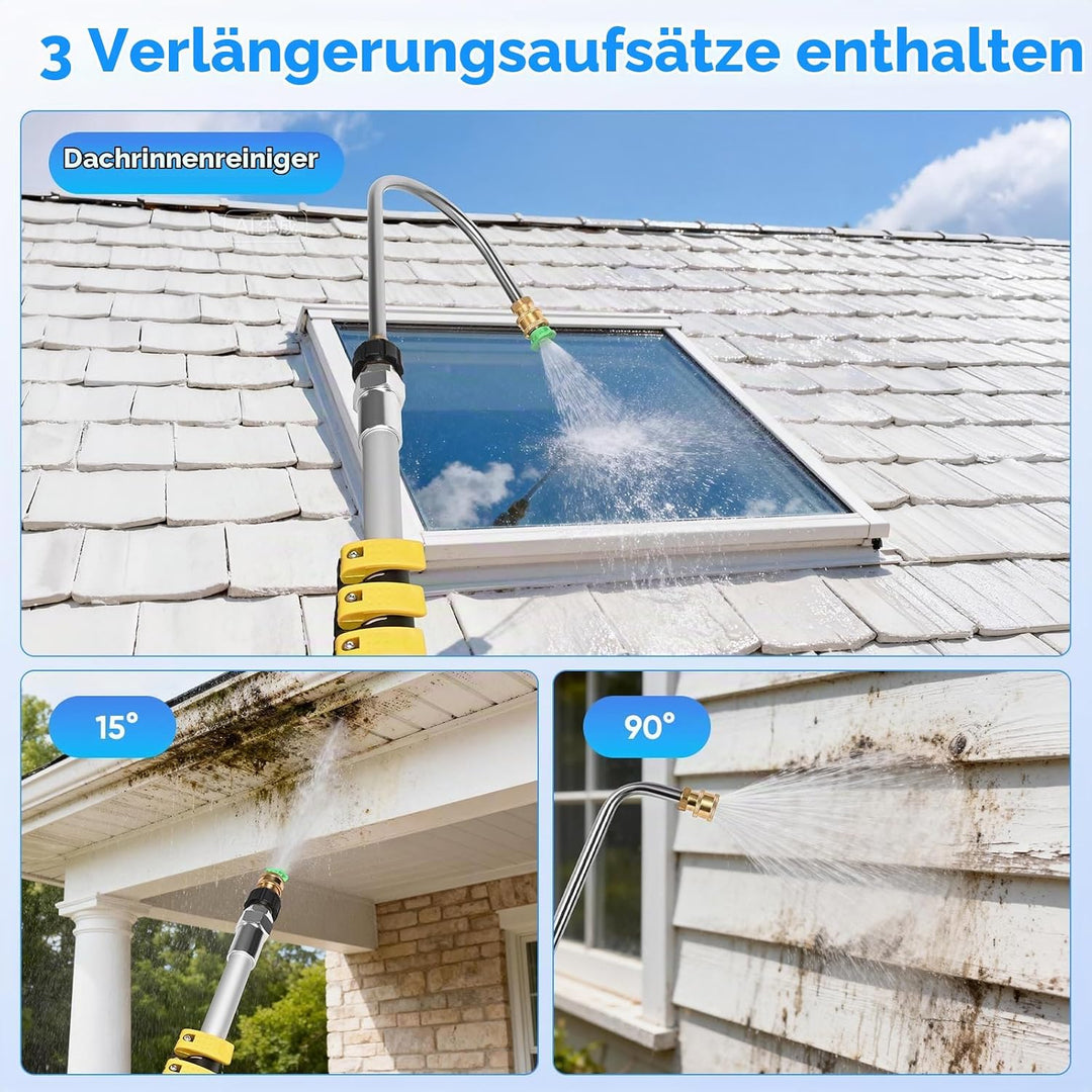 Teleskopstab für Hochdruckreiniger 730cm Schwarz, Schwarz