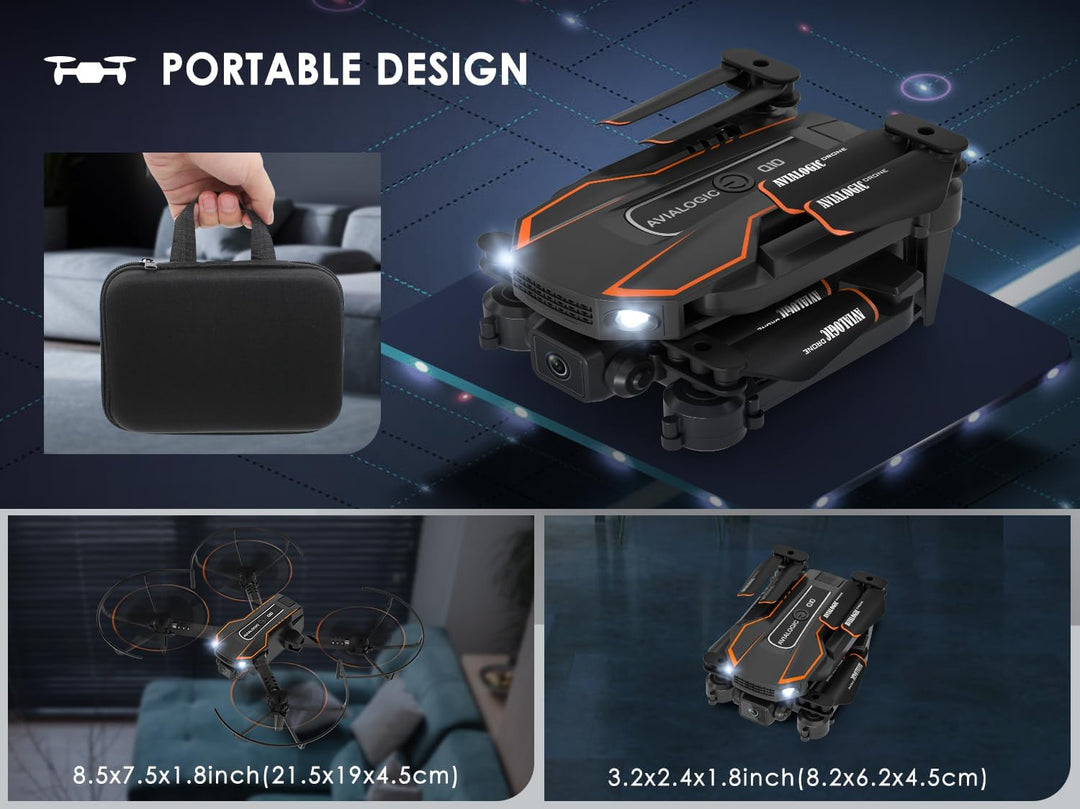 Drohne mit Kamera HD 720P für Kinder, RC Drone Quadcopter mit FPV WiFi Übertragung, Kopflos Modus, 3