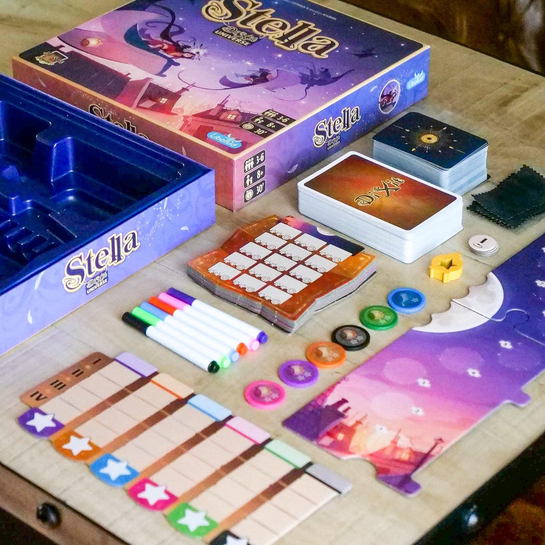 Asmodee - Stern: Dixit Universe, Brettspiel der Fantasie und Fantasie, 3-6 Spieler, 8+ Jahre, italie