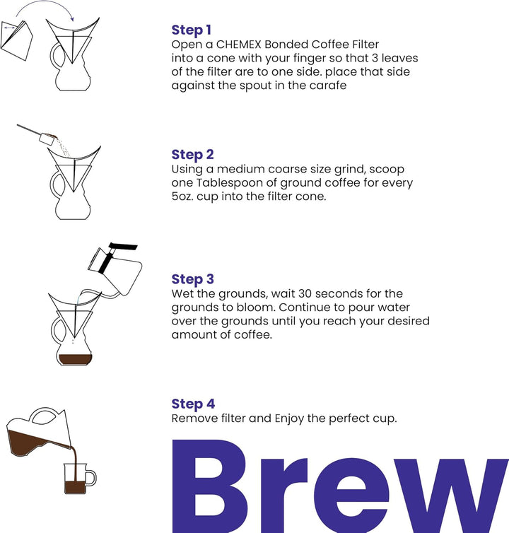 Chemex Kaffee-Karaffe (mit Glasgriff, für bis zu 10 Tassen)