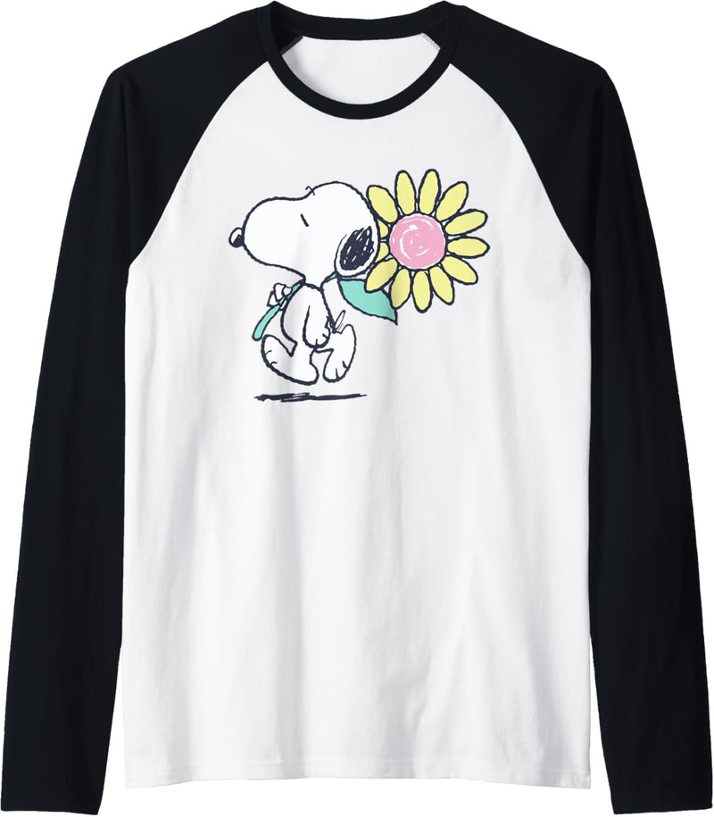 Peanuts Snoopy Rosa Gänseblümchen Raglan