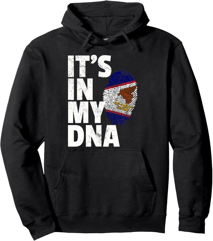 American Samoa Flag It's In My DNA Country Pride Home Pullover Hoodie