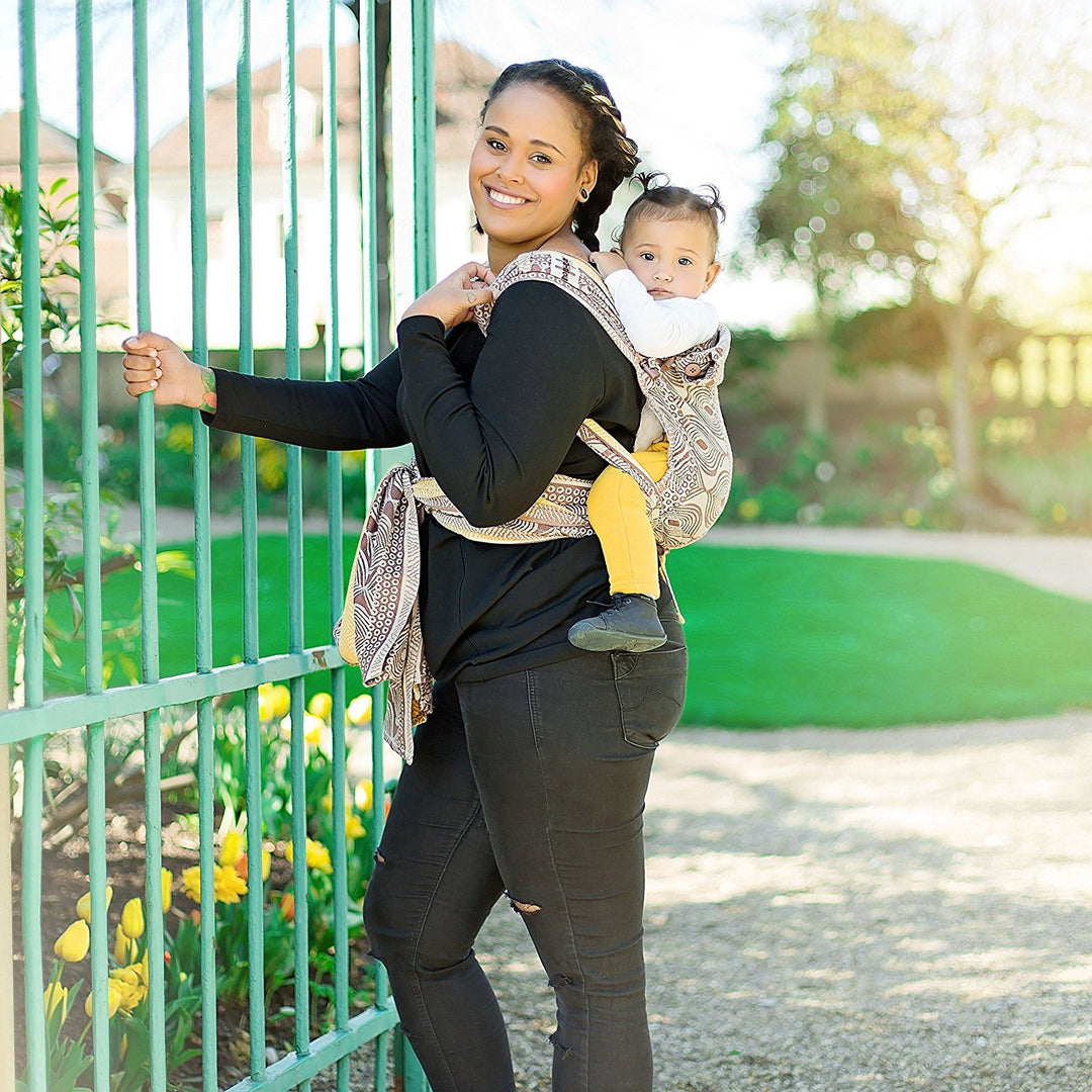 Hoppediz Hop-Tye Conversion Babytrage aus Tragetuch Stoff I Mei Tai I Bauchtrage & Rückentrage, Desi