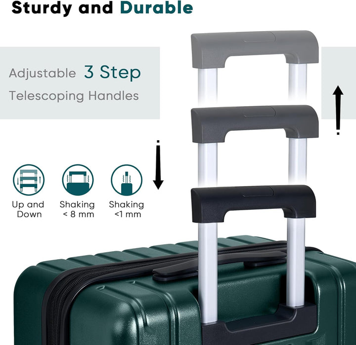 SHOWKOO Koffer Gross 75cm Hartschale Leicht Reisekoffer Polycarbonat Erweiterbar Haltbar Trolley Han