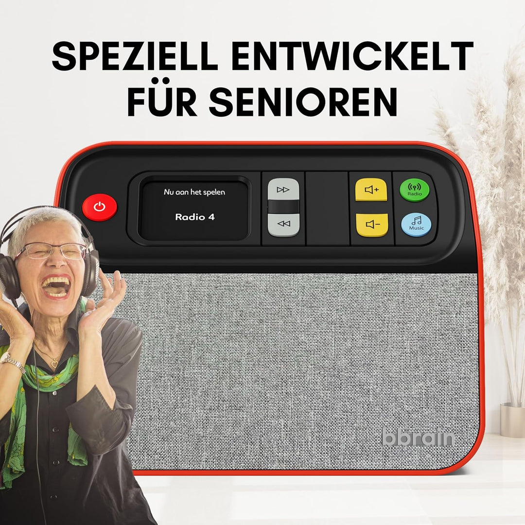 Unvergesslicher Digital-Radio DAB/DAB+ FM und Musik-Player, der sich an alle Altersgruppen und Fähig
