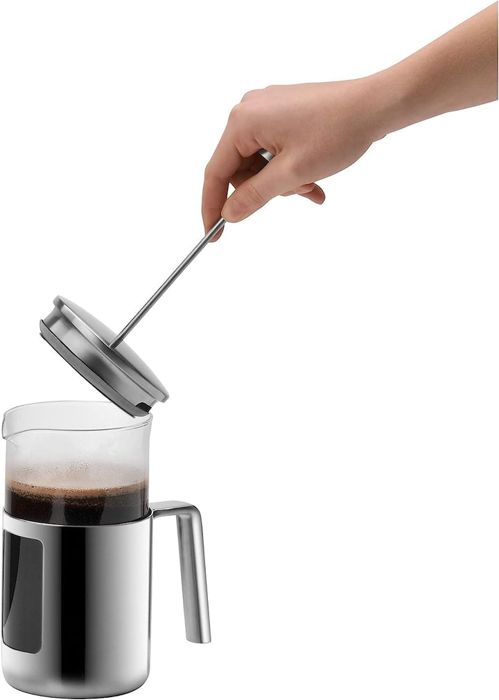 WMF Kult Coffeepress 1l, French Press, Kaffeebereiter für 6 Tassen, Glas, Cromargan Edelstahl mattie