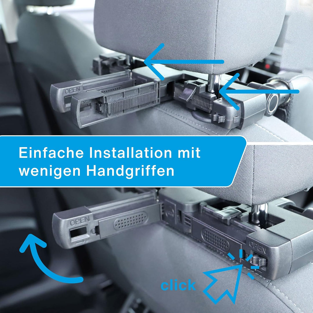 cartrend Komfort-Kopfstütze für Autositz, abnehmbare Nackenstütze, klappbar, 180° schwenkbar, verste