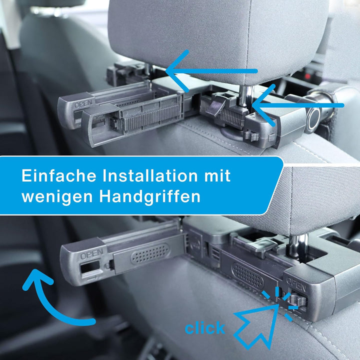 cartrend Komfort-Kopfstütze für Autositz, abnehmbare Nackenstütze, klappbar, 180° schwenkbar, verste