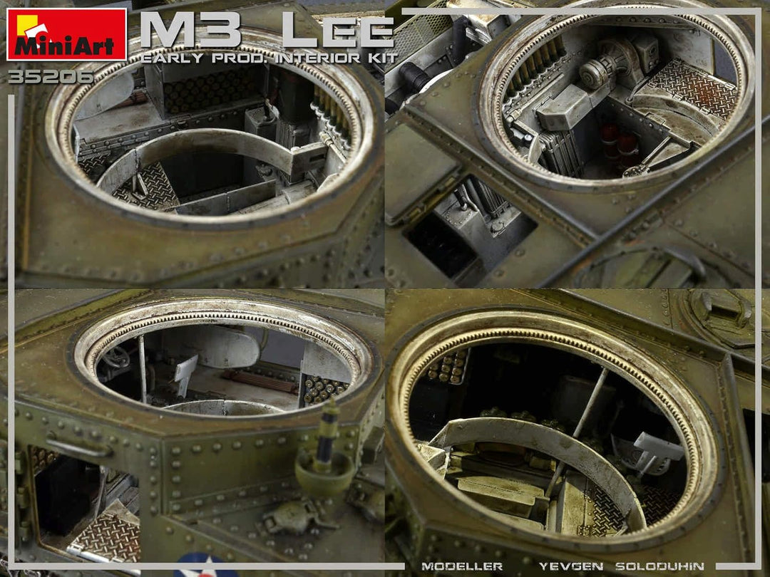 Mini Art 35206 1:35 M3 Lee Frühe Produkt. m. Interieur-originalgetreue Nachbildung, Modellbau, Plast