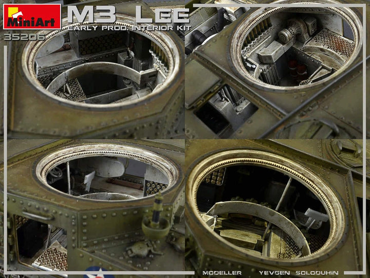 Mini Art 35206 1:35 M3 Lee Frühe Produkt. m. Interieur-originalgetreue Nachbildung, Modellbau, Plast