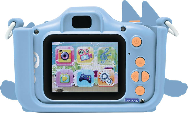 Lexibook Bluey, 4-in-1 Kinderkamera mit Schutz, Foto-, Video-, MP3- und Spiel-Funktionen, 15 Rahmen