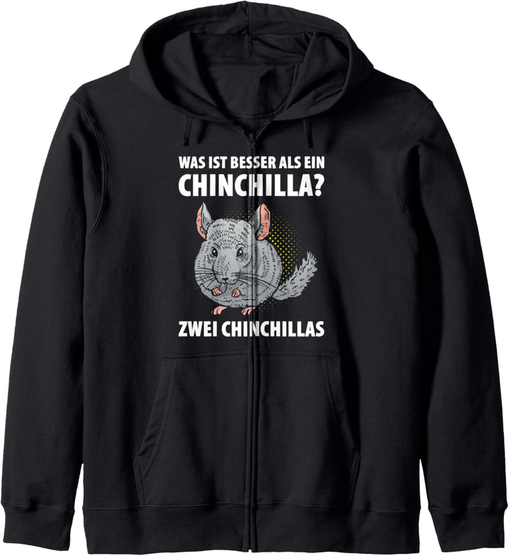 Was ist besser als ein Chinchilla? Zwei Chinchillas Lustig Kapuzenjacke