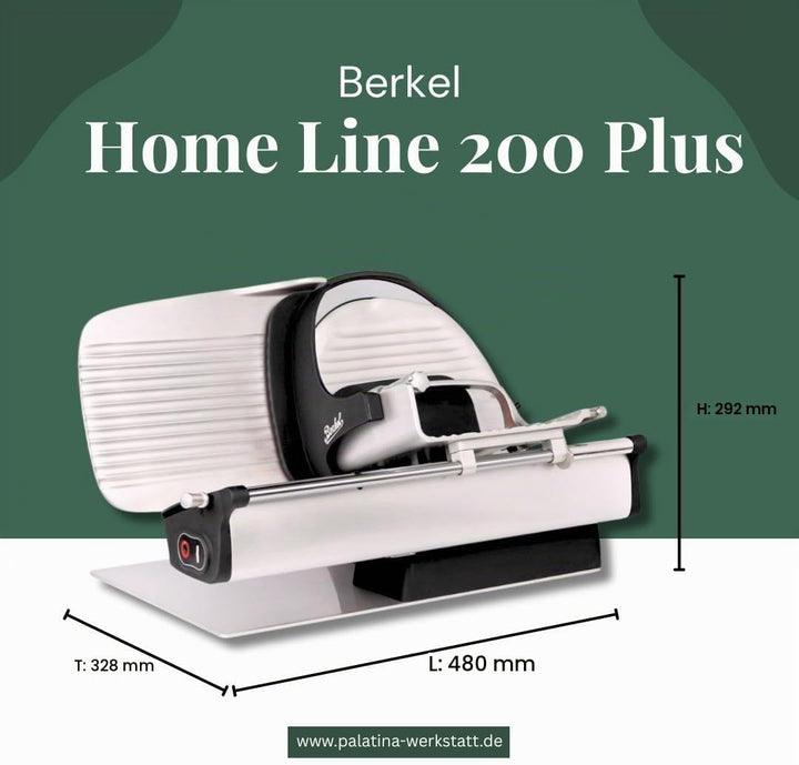 Berkel Aufschnittmaschine - Home Line 200 - Elektrische Schneidemaschine in schwarz + 100% handgefer