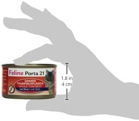 Feline Porta Katzenfutter Feline Porta 21 Thunfisch plus Rind 90 g, 24er Pack (24 x 90 g)