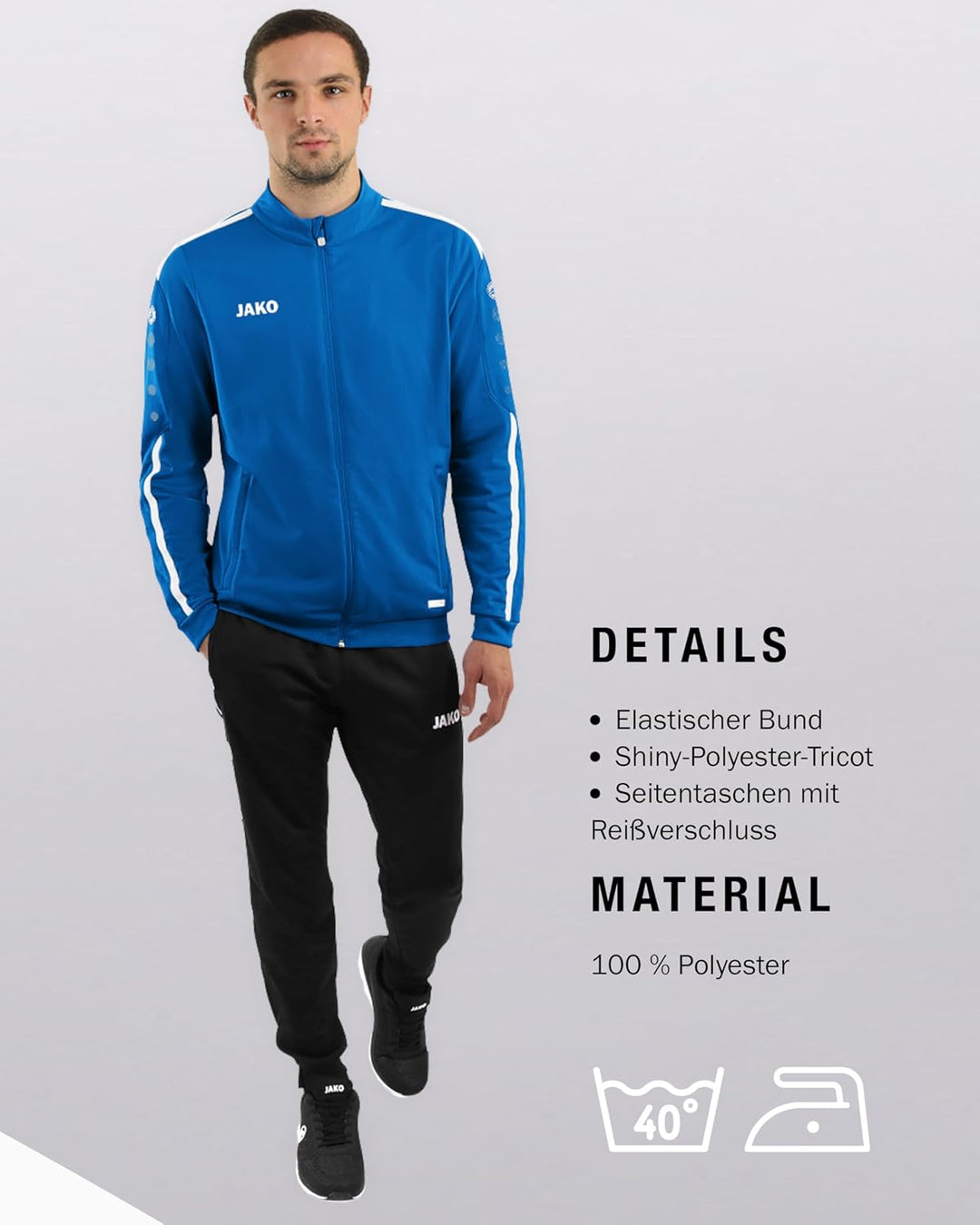 Jako Herren Polyesterhose Jako Competition 2.0_9218_Herren S Schwarzweiss, S Schwarzweiss