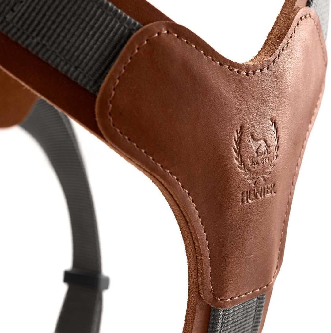 HUNTER AALBORG MIXED Hundegeschirr, S, cognac/grau, 46 - 67 cm cognac/grau 46 - 67 cm, cognac/grau 4