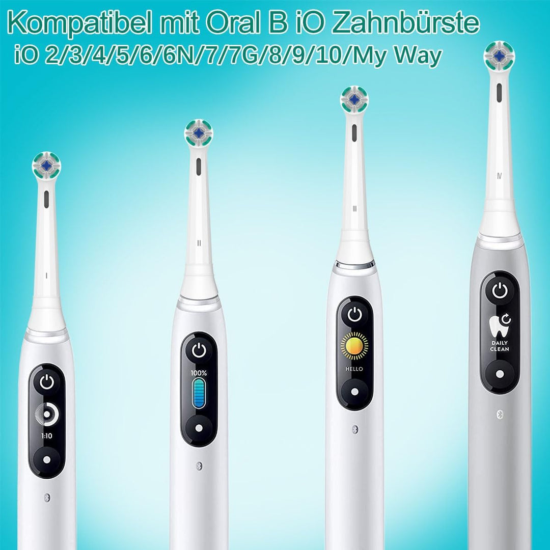 8er IO Sanfte Reinigung Aufsteckbürsten Kompatibel mit Oral B iO Elektrischen Zahnbürstea, Sensitiv