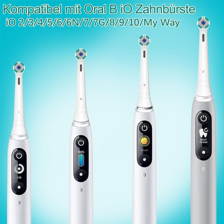 8er IO Sanfte Reinigung Aufsteckbürsten Kompatibel mit Oral B iO Elektrischen Zahnbürstea, Sensitiv