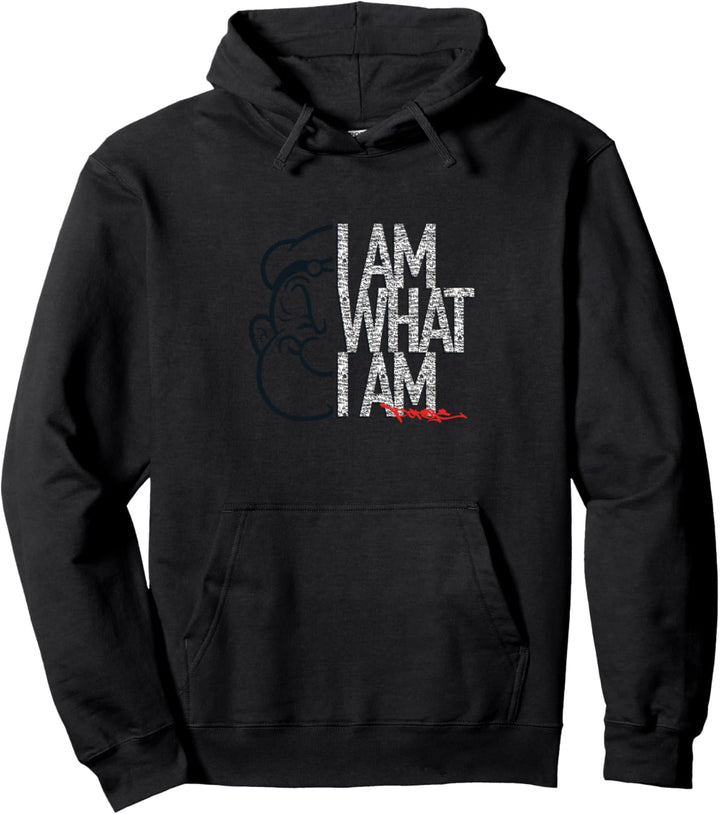 Popeye „ICH BIN WAS ICH BIN“ Signature Phrase Pullover Hoodie